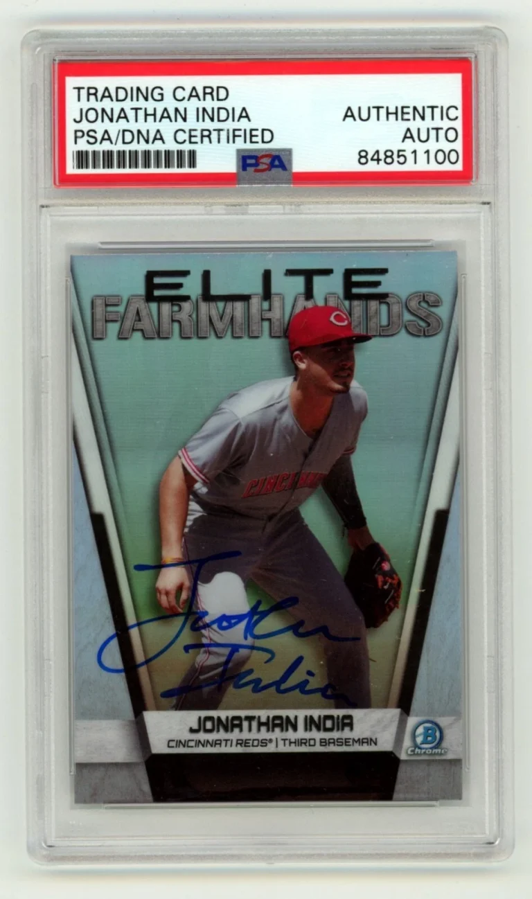 Jonathan India 2019 Bowman Chrome Elite Farmhands EF-JI Ref Signed PSA Auto