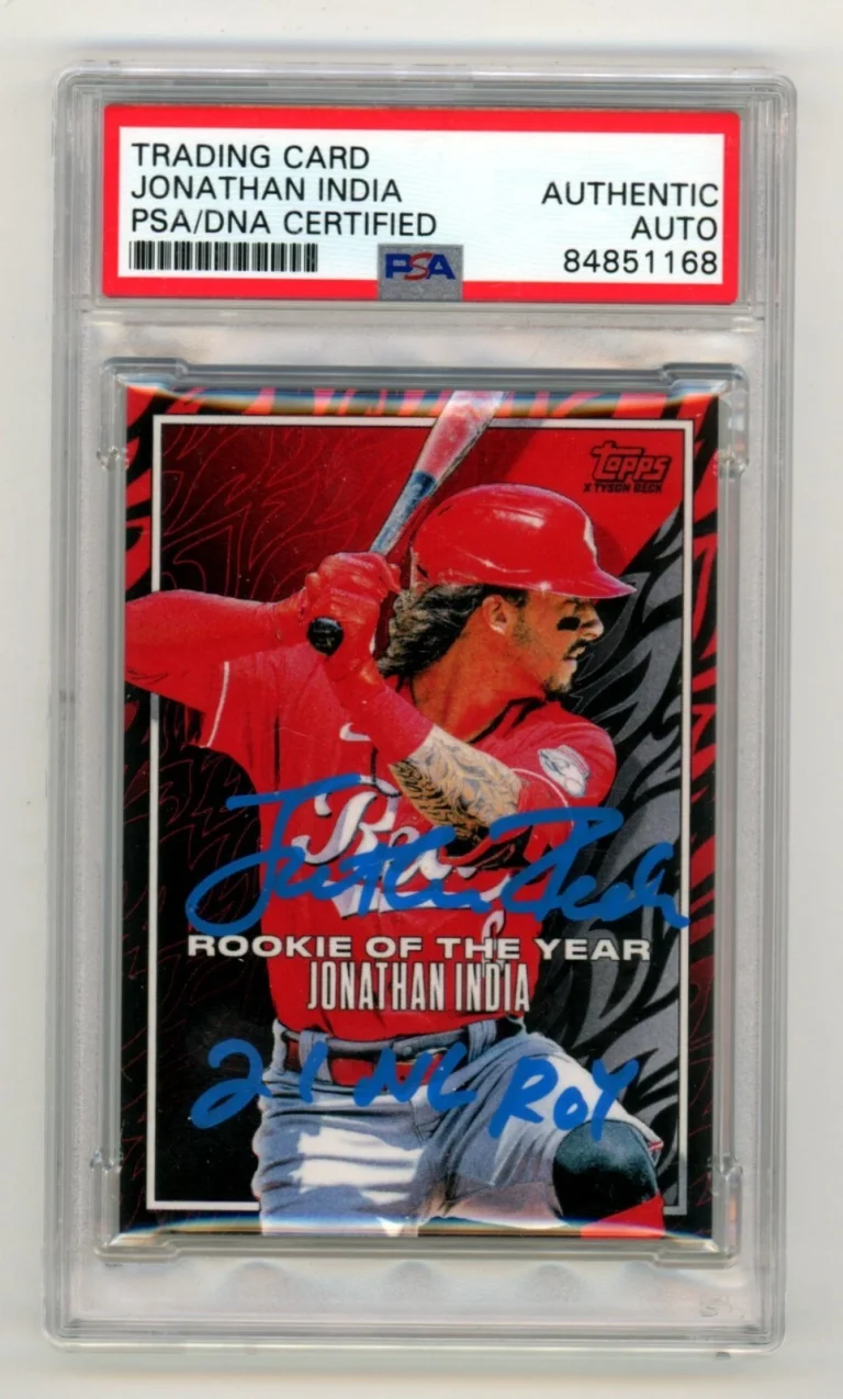Jonathan India 2022 Topps Project 70 #922 21 NL ROY Signed PSA Authentic Auto