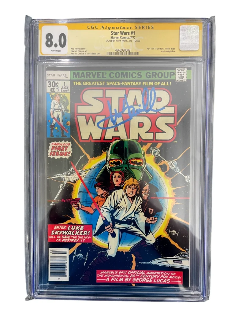 Mark Hamill Signed Autographed Marvel Star Wars #1 July 1977 Newsstand CGC 8.0