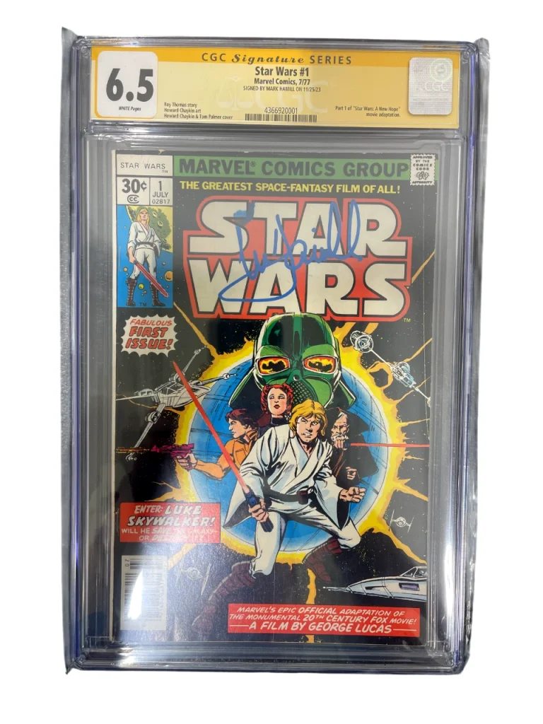 Mark Hamill Signed Autographed Marvel Star Wars #1 July 1977 Newsstand CGC 6.5