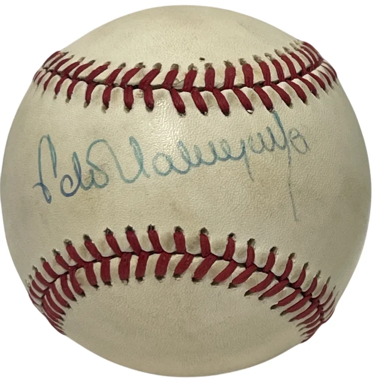 Fernando Valenzuela Signed Rawlings National League Baseball Dodgers JSA COA D