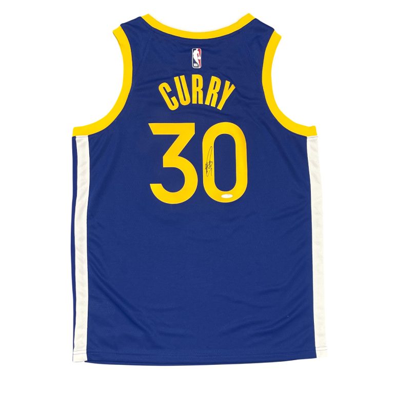 Stephen Curry Signed GS Warriors Nike Swingman Blue Jersey Upper Deck UDA COA