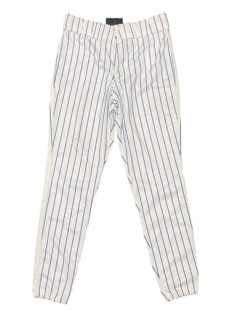 Al Leiter UNSIGNED 2001 New York Mets Game Used White Pinstripe Baseball Pants