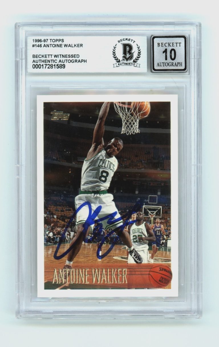 Antoine Walker 1996-97 Topps #146 Rookie RC Signed Beckett BGS 10 Auto Celtics