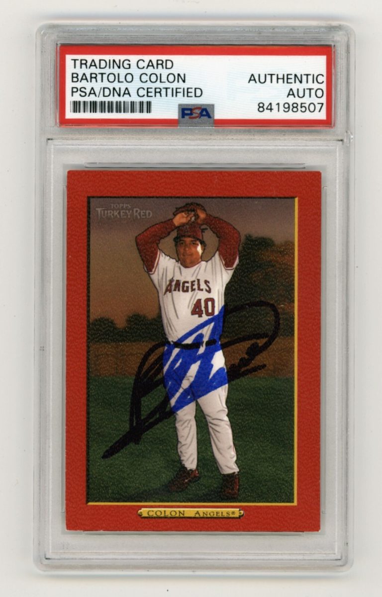 Bartolo Colon 2006 Topps Turkey Red #462 Red Parallel Signed PSA Authentic Auto