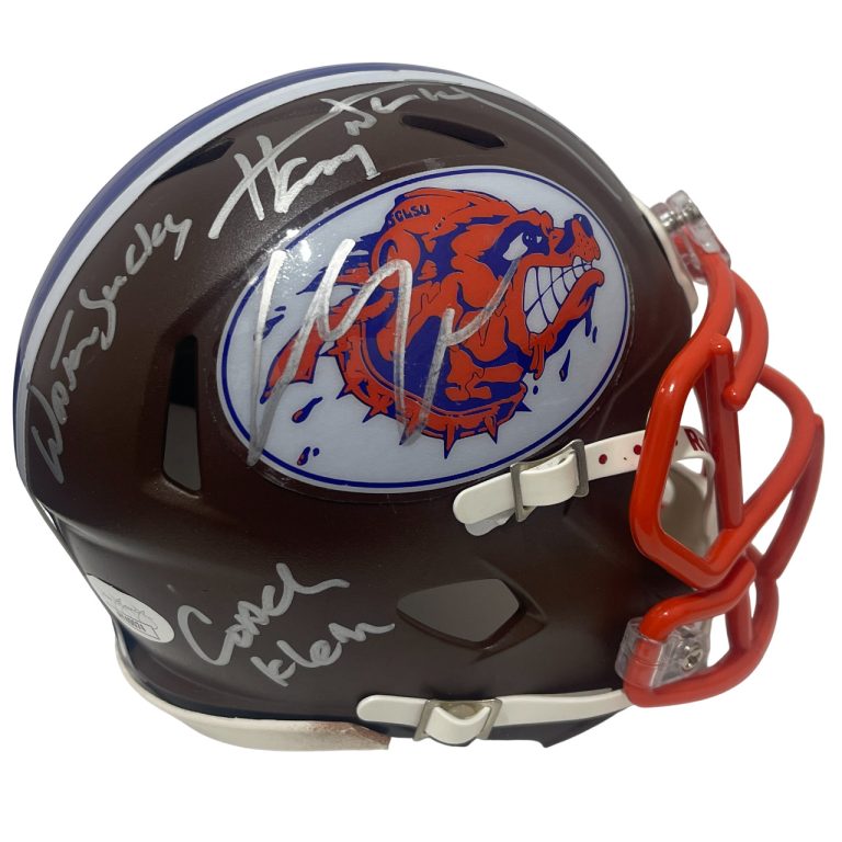 Adam Sandler & Henry Winkler Dual Signed Waterboy Mini Helmet w/ 2 Insc JSA COA