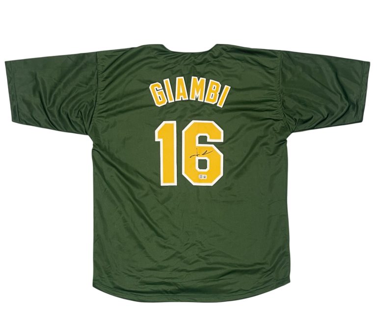 Jason Giambi Signed Autographed Oakland Athletics Custom Jersey Beckett BAS COA