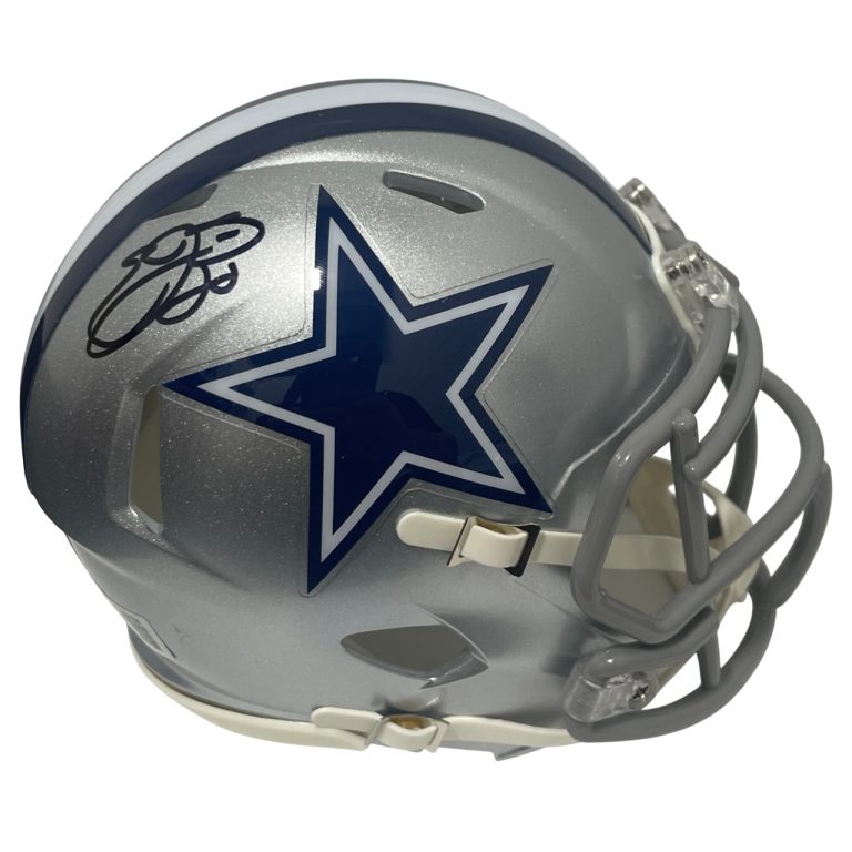 Emmitt Smith Signed Dallas Cowboys Speed Mini Helmet Prova + Beckett BAS COA