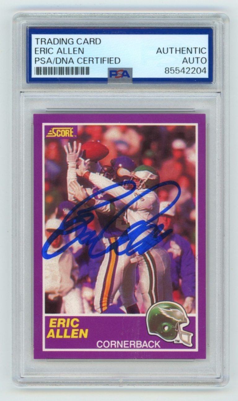 Eric Allen 1989 Score Supplemental #380S Signed Rookie RC PSA Authentic Auto