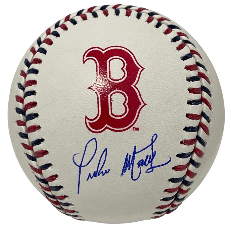 Pedro Martinez Signed Boston Red Sox Logo ROMLB Baseball Beckett WIT BAS COA