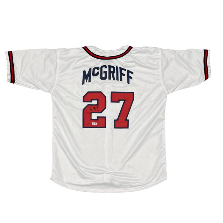 Fred McGriff Signed Atlanta Braves Custom Jersey Beckett Witness BAS COA