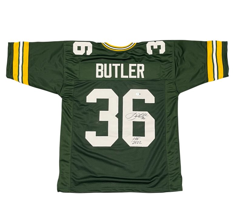 LeRoy Butler Signed Packers Custom Jersey w/ HOF 2022 Beckett Witness BAS COA