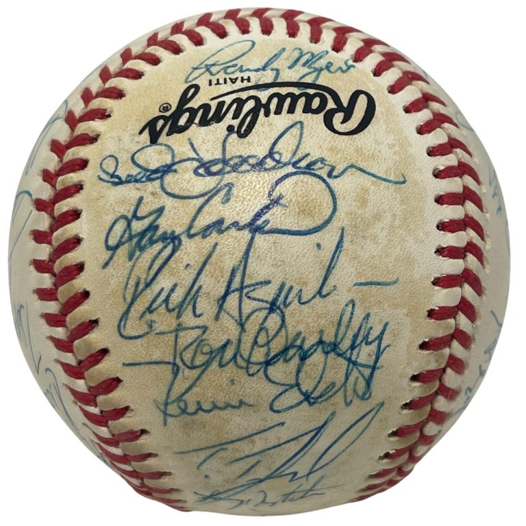 1987 New York Mets Team Signed Autographed ONL National League Baseball JSA LOA