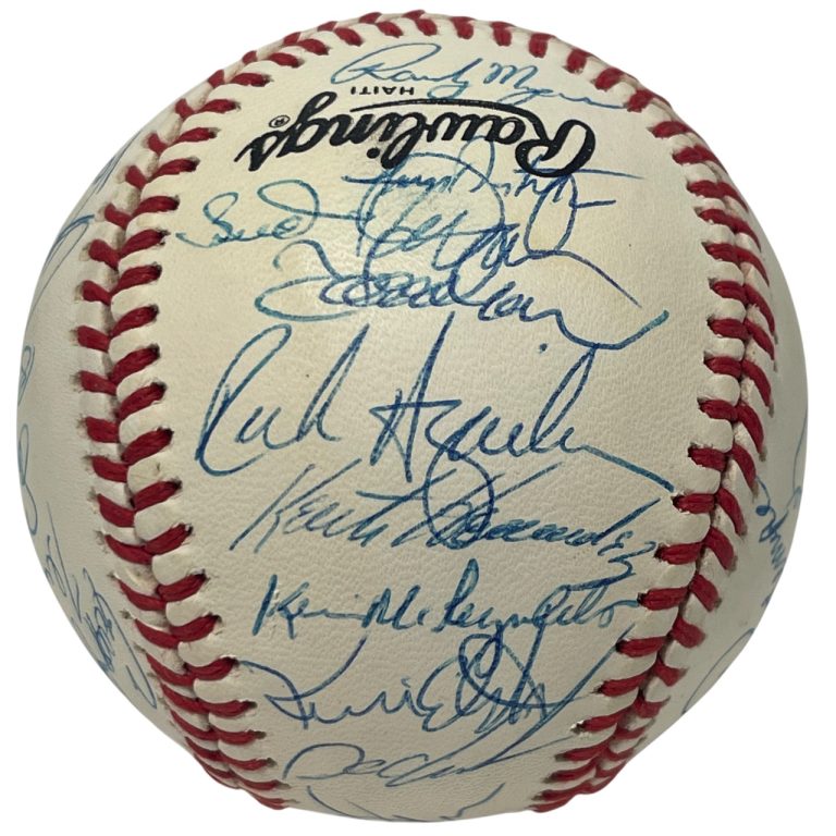 1989 New York Mets Team Signed Autograph ONL National League Baseball JSA LOA B