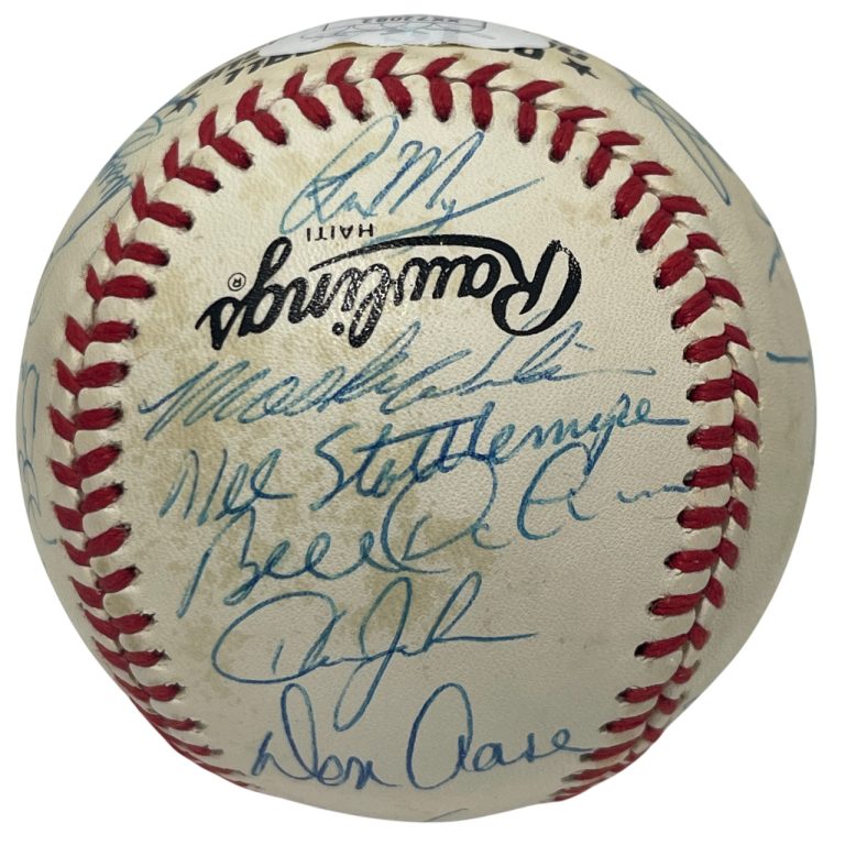 1989 New York Mets Team Signed Autograph ONL National League Baseball JSA LOA C