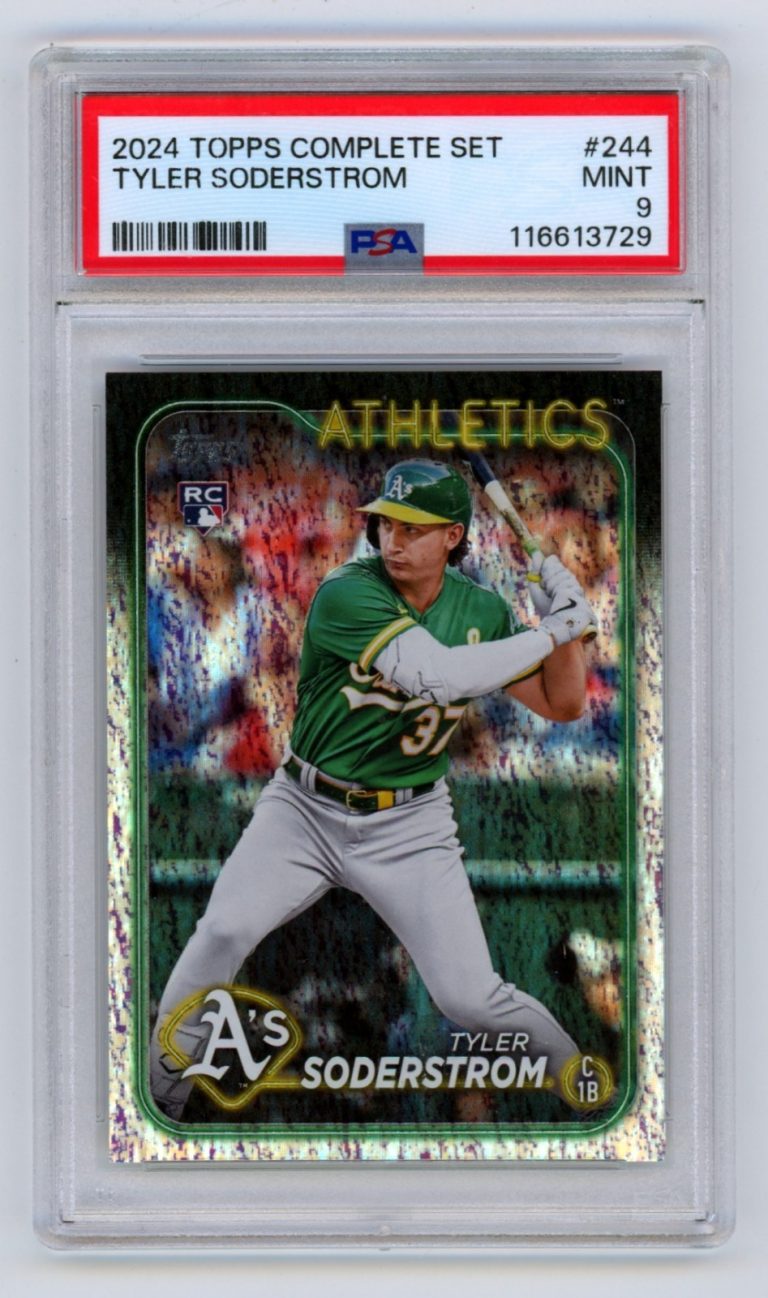 Tyler Soderstrom 2024 Topps Complete Set #244 Foil Board RC #246/265 PSA 9 MINT