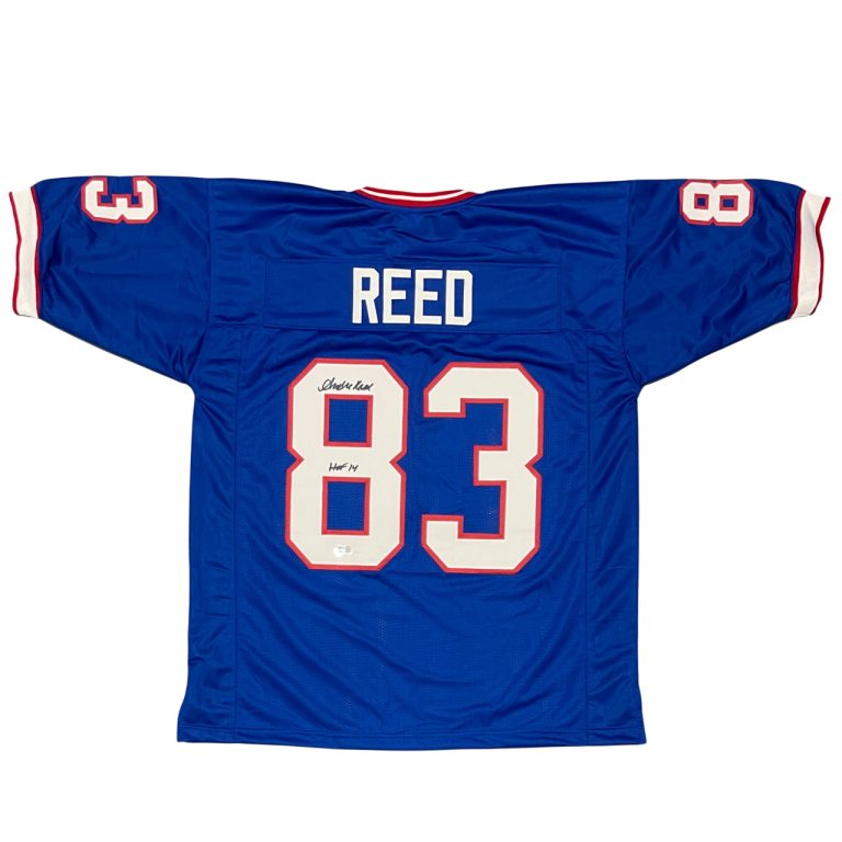 Andre Reed Signed Buffalo Bills Custom Jersey w/ HOF 14 Beckett Witness BAS COA