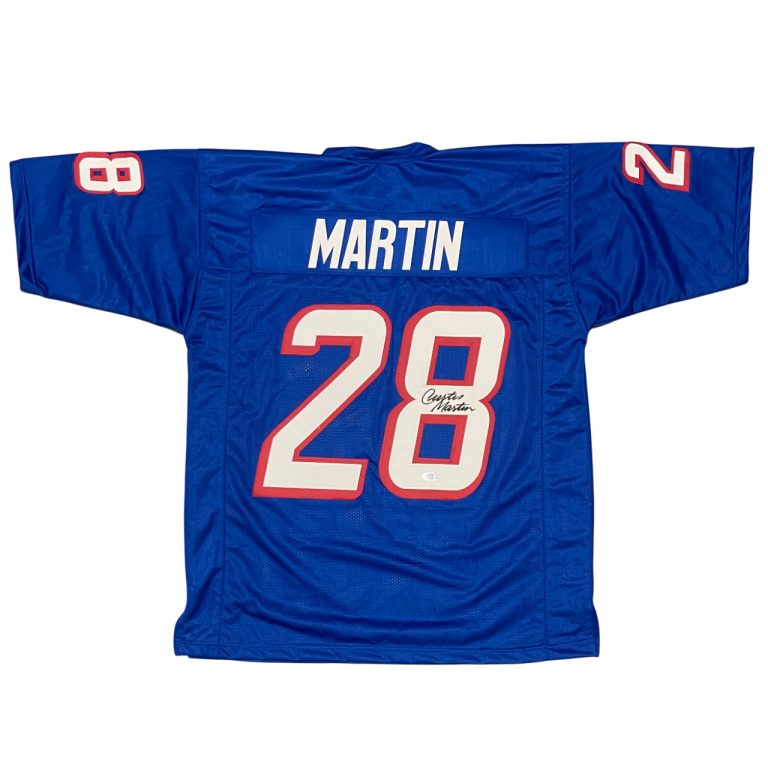 Curtis Martin Signed Autographed New England Patriots Custom Jersey PSA COA