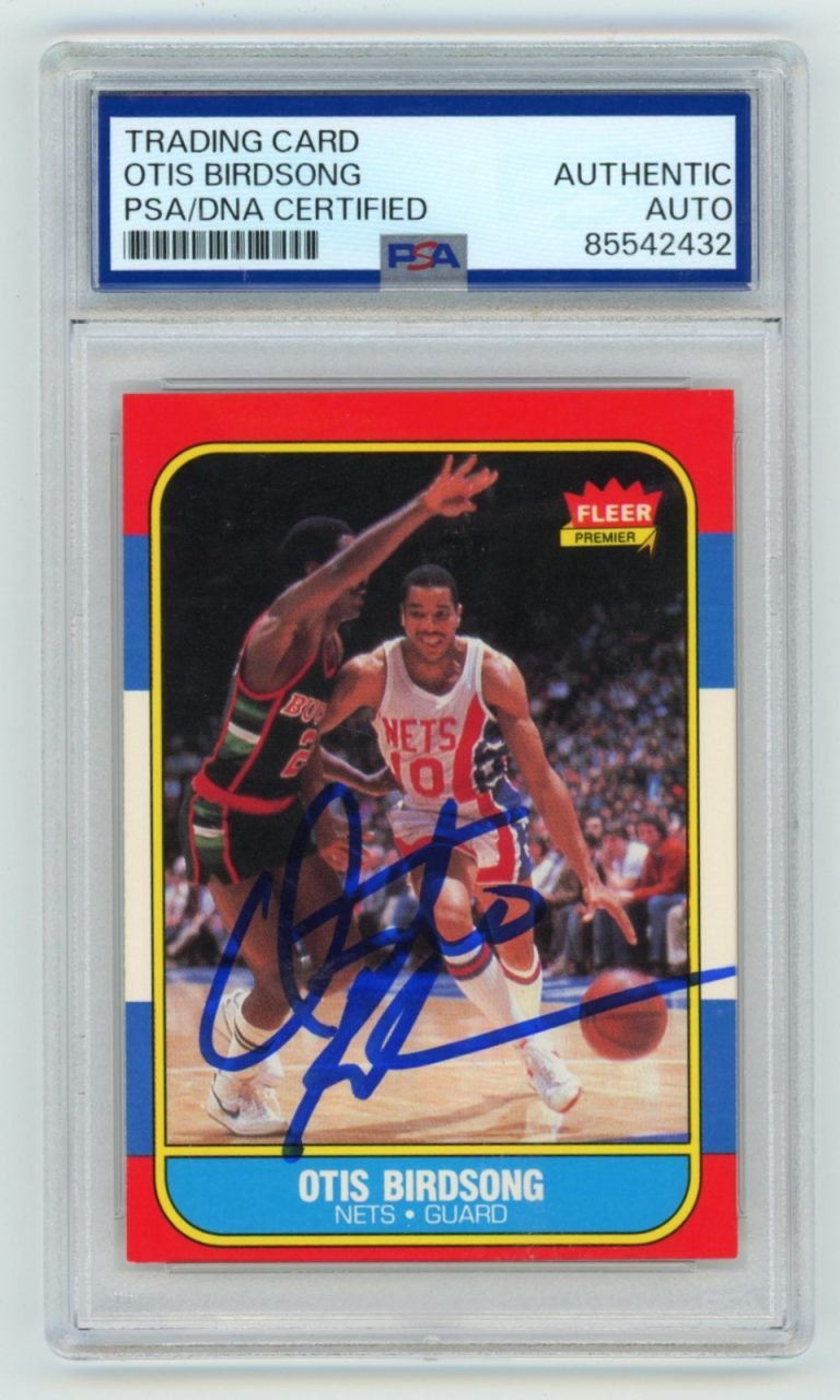 Otis Birdsong 1986-87 Fleer Basketball #10 Signed PSA Authentic Auto Nets