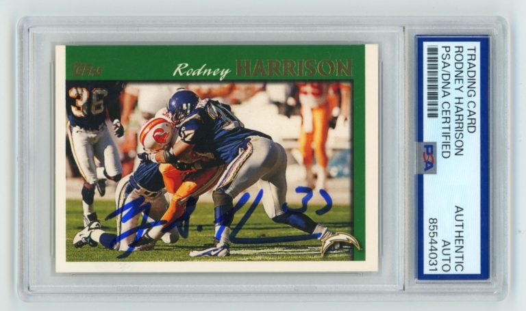 Rodney Harrison 1997 Topps #87 Signed Rookie RC PSA Authentic Auto Chargers