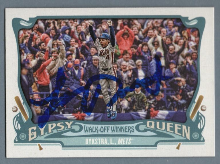 Lenny Dykstra Signed 2015 Topps Gypsy Queen GWO17 Walk-Off Winners Auto LSCM COA