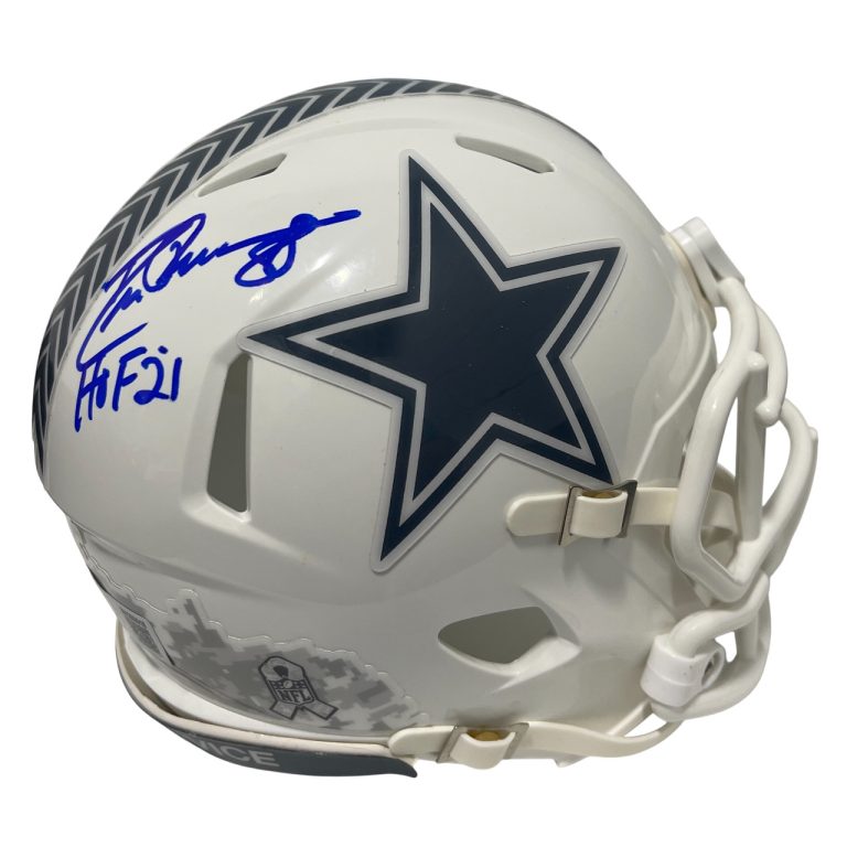 Drew Pearson Signed Cowboys Salute 24 Mini Helmet w/ HOF 21 Beckett Wit BAS COA