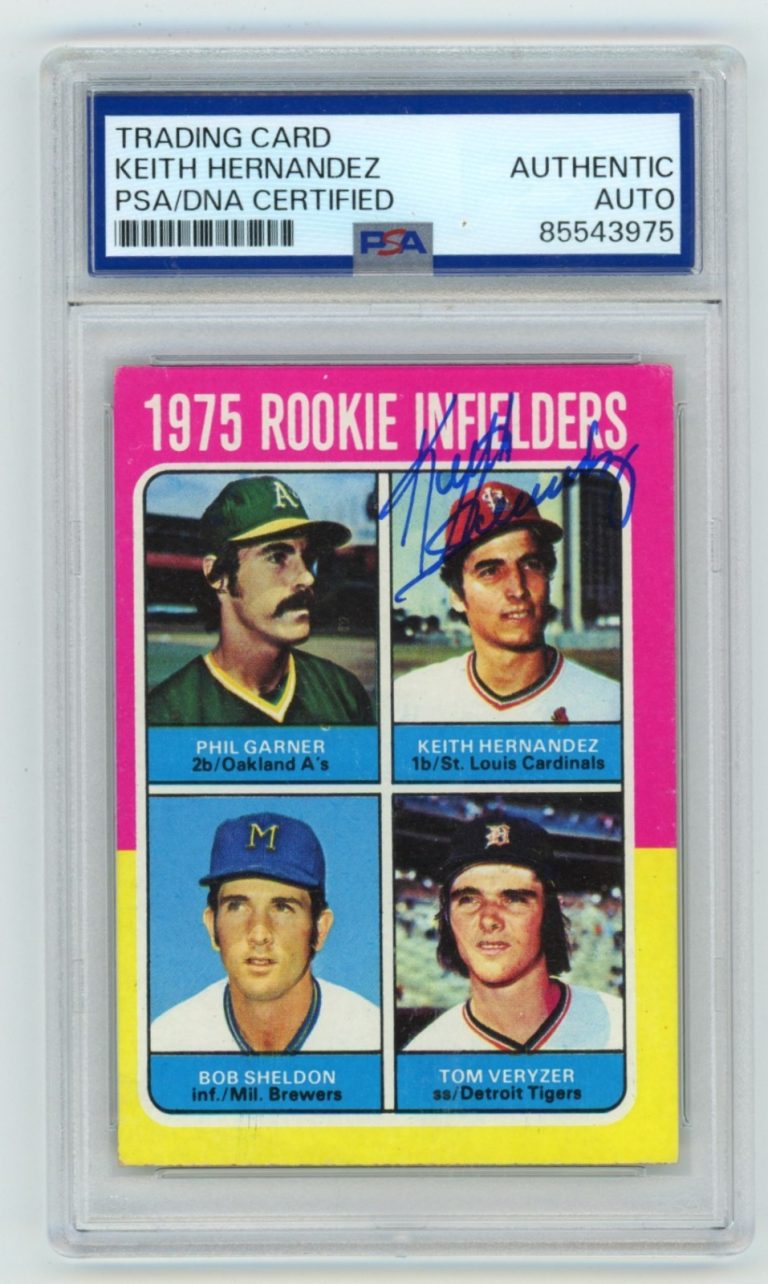 Keith Hernandez 1975 Topps #623 Signed Rookie RC PSA Authentic Auto Cardinals