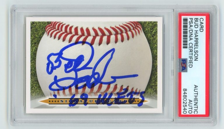 Bud Harrelson 2008 Signature Autograph Card Signed Auto w 69 Met PSA Authentic B