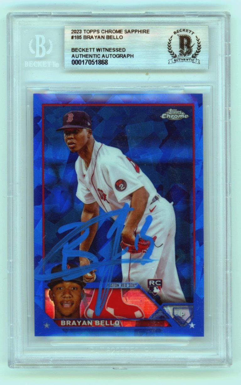 Brayan Bello 2023 Topps Chrome Sapphire #185 Signed RC Beckett BGS BAS Auto