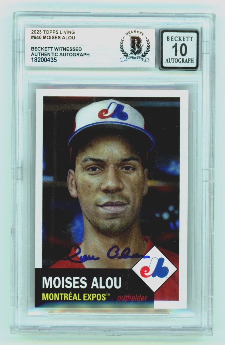 Moises Alou 2023 Topps Living Baseball #640 Signed Beckett BGS 10 Auto Expos
