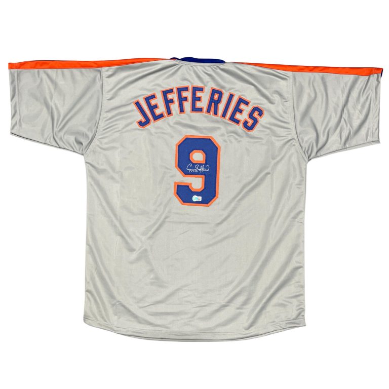 Gregg Jefferies Signed New York Mets Custom Jersey Beckett Witness BAS COA