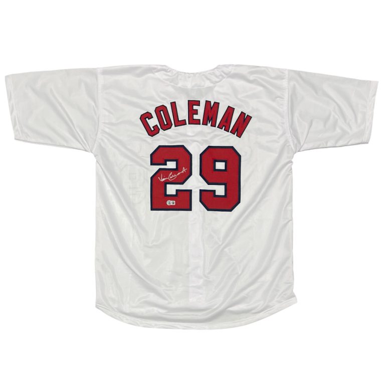 Vince Coleman Signed St Louis Cardinals Custom Jersey Beckett Witness BAS COA