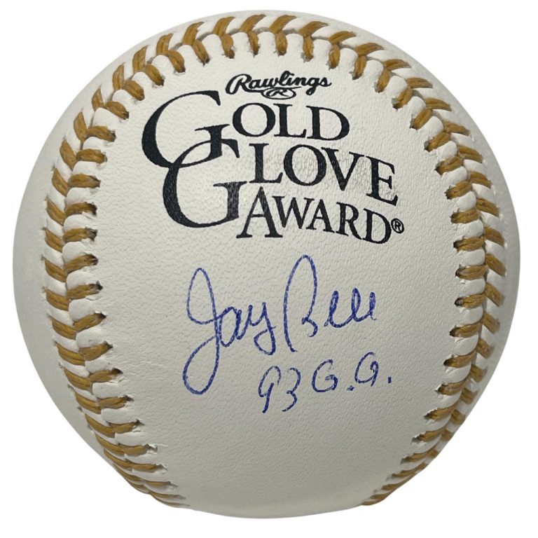 Jay Bell Signed Rawlings Gold Glove Logo Baseball w/ 93 GG Beckett Wit. BAS COA