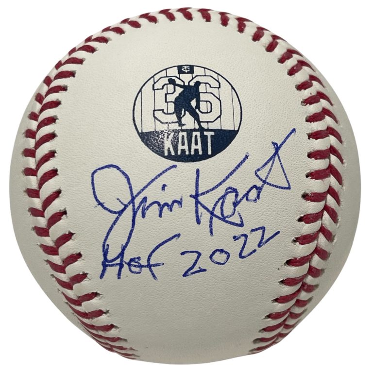 Jim Kaat Signed Retirement Logo ROMLB Baseball HOF 2022 Beckett Witness BAS COA