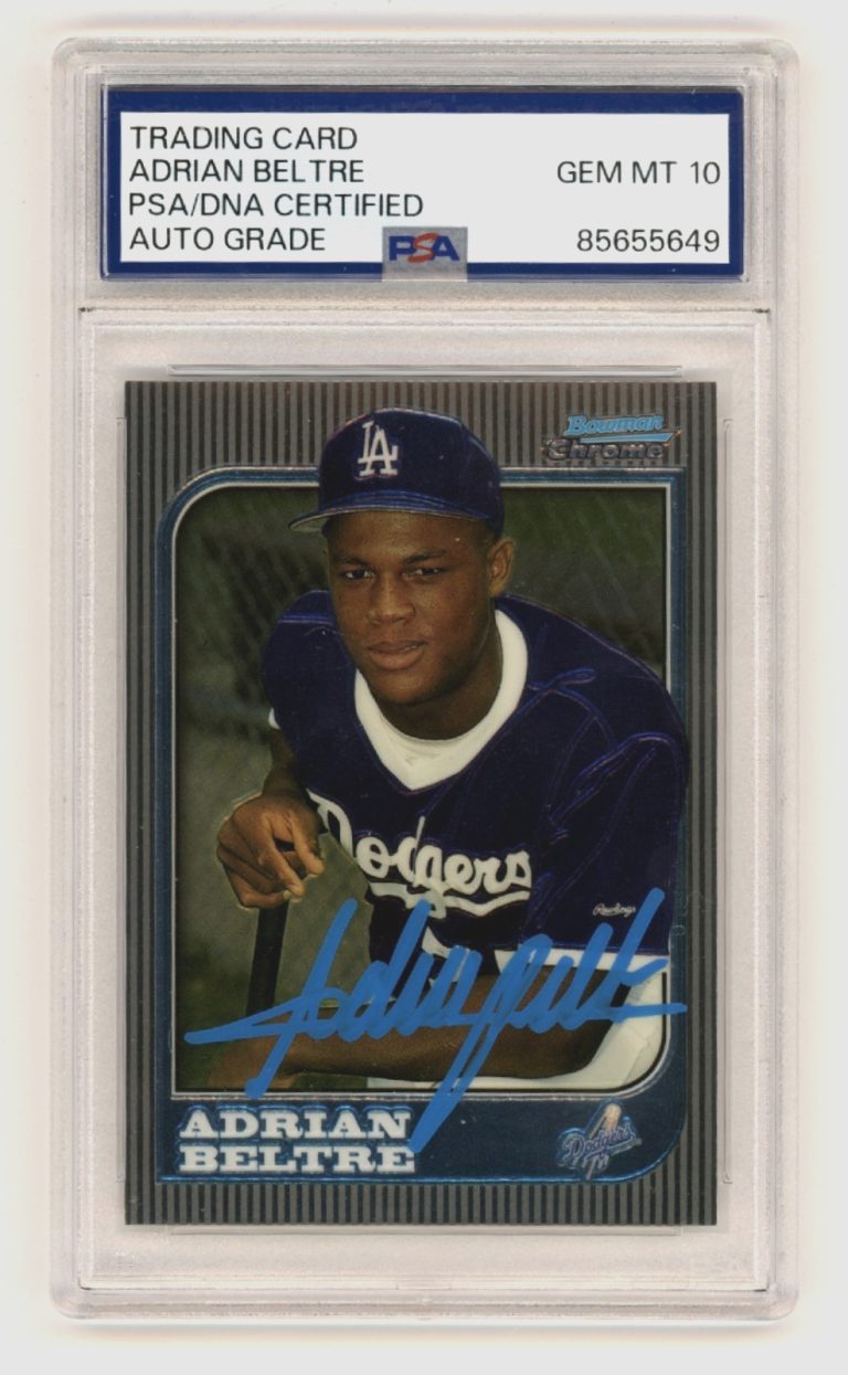 Adrian Beltre 1997 Bowman Chrome #182 Signed Rookie RC PSA 10 Auto Dodgers HOF