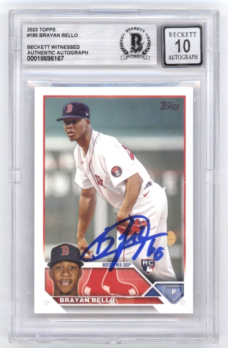 Brayan Bello 2023 Topps #185 Signed Rookie RC Beckett BGS 10 Auto Red Sox