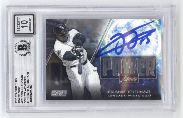 Frank Thomas 2020 Stadium Club #PZ17 Power Zone Signed Beckett BGS 10 Auto HOF
