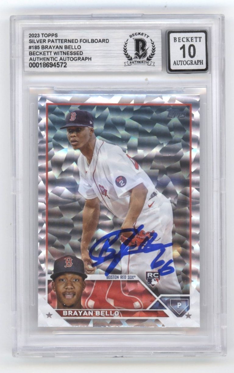 Brayan Bello 2023 Topps Silver Foilboard Signed Rookie RC Beckett BGS 10 Auto