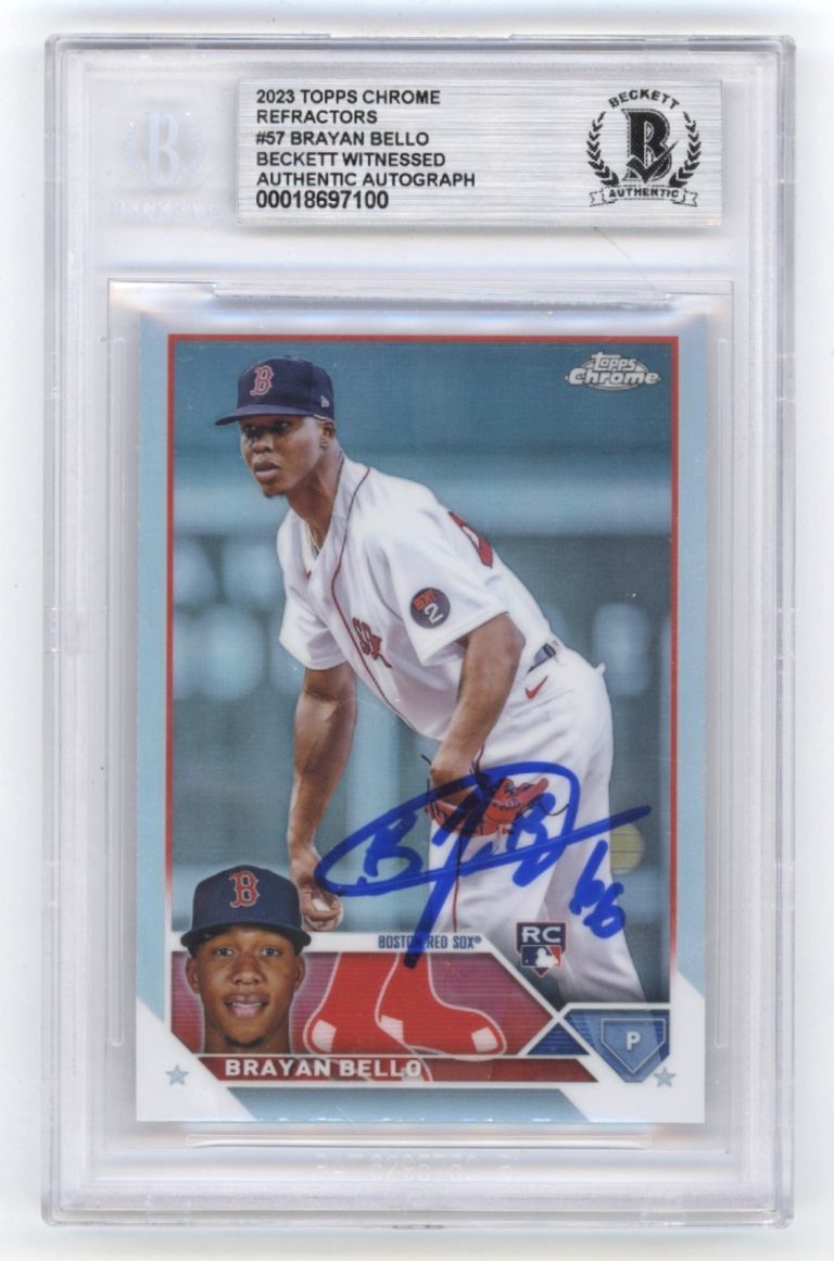 Brayan Bello 2023 Topps Chrome #57 Refractor Signed Rookie RC Beckett BAS Auto
