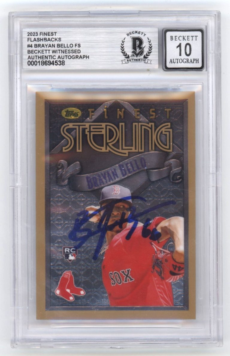 Brayan Bello 2023 Topps Finest #4 Sterling Signed Rookie RC Beckett BGS 10 Auto