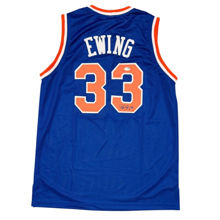 Patrick Ewing Signed Autographed New York Knicks Custom Jersey JSA COA
