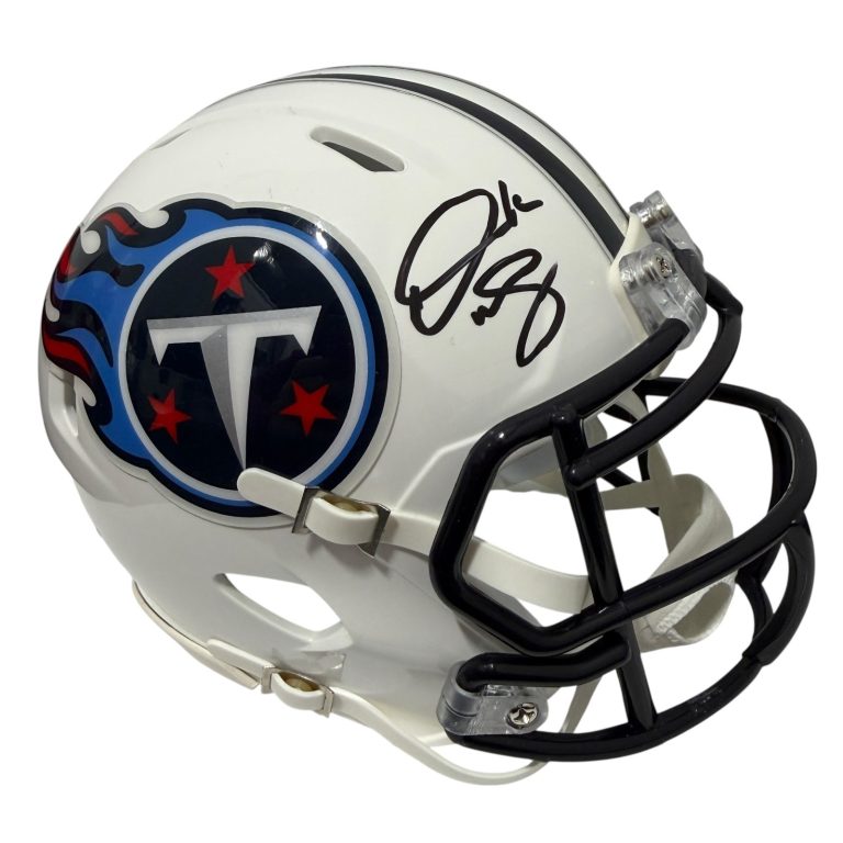 Derrick Mason Signed Autographed Tennessee Titans TB Speed Mini Helmet JSA W COA