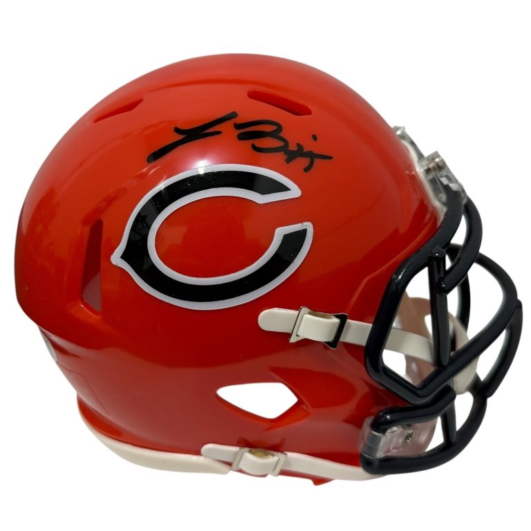 Lance Briggs Signed Autographed Chicago Bears Alt Orange Mini Helmet JSA Wit COA