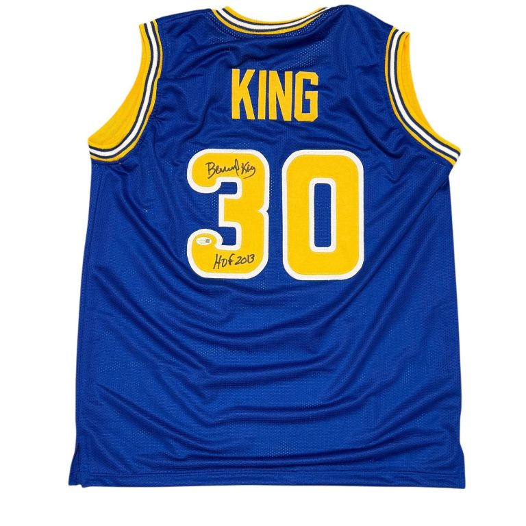 Bernard King Signed Golden State Warriors Custom Jersey w/ HOF 2013 JSA Wit. COA