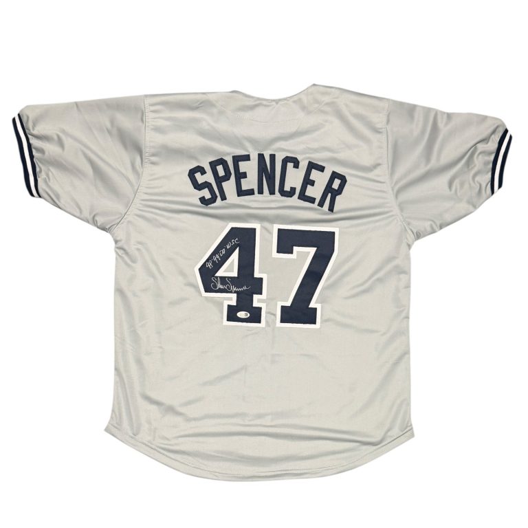 Shane Spencer Signed New York Yankees Custom Jersey 98 99 00 WSC JSA Wit COA