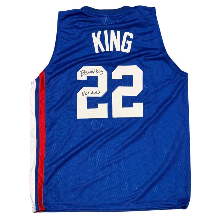 Bernard King Signed New Jersey Nets Custom Jersey w/ HOF 2013 JSA Witness COA