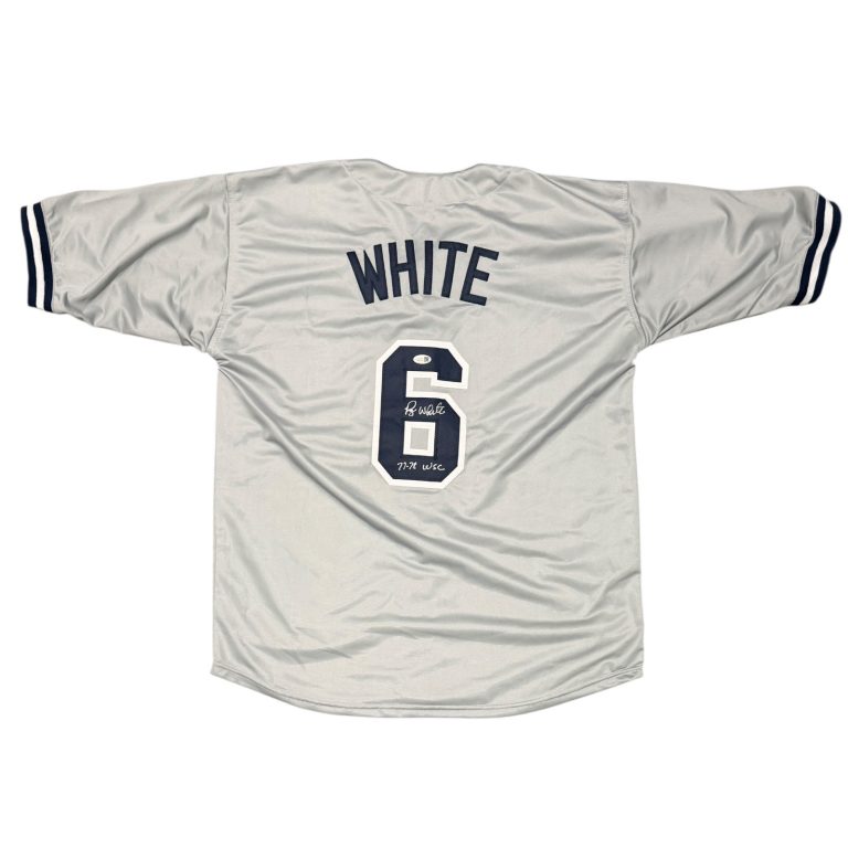Roy White Signed New York Yankees Custom Jersey 77-78 WSC JSA Witness COA G