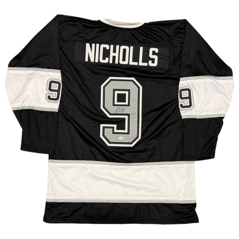 Bernie Nicholls Signed Los Angeles Kings Black Custom Jersey JSA Witness COA