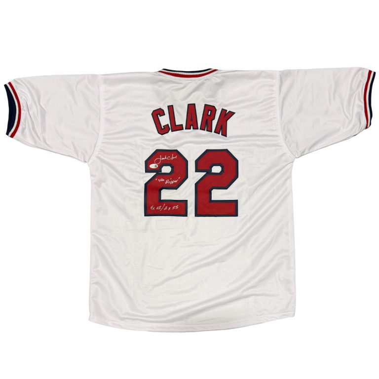Jack Clark Signed St. Louis Cardinals Custom Jersey w/ 3 Insc. JSA Wit. COA