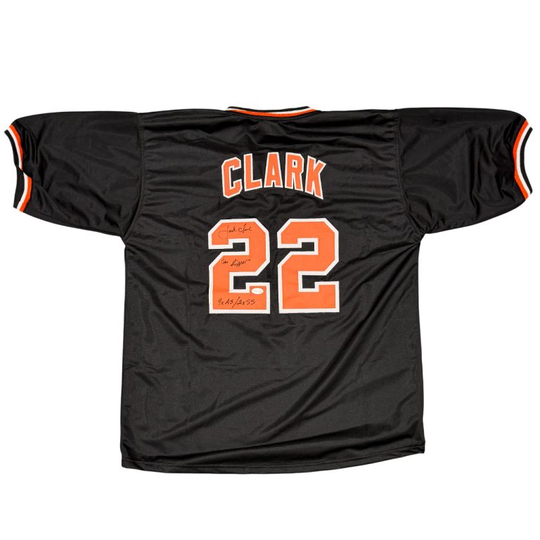 Jack Clark Signed Autographed SF Giants Custom Jersey w/ 3 Ins JSA Witness COA B